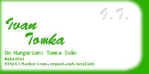 ivan tomka business card